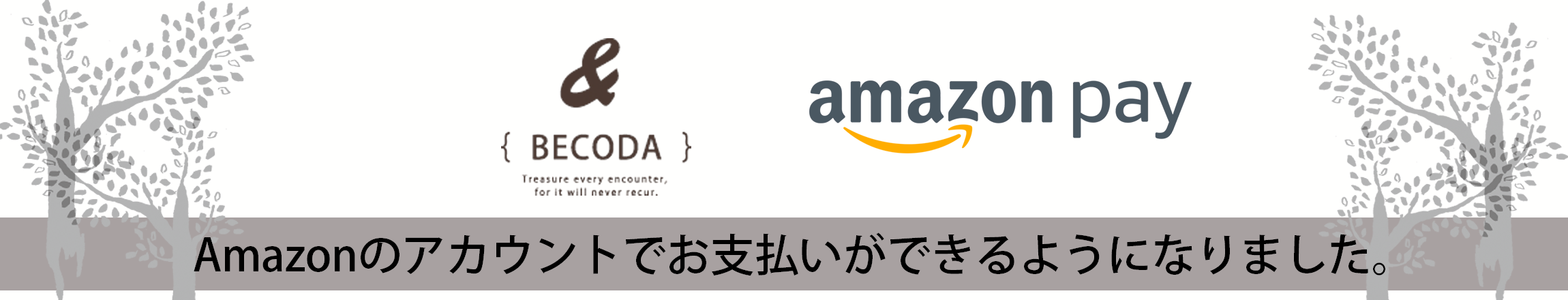 Amazonのアカウントでお支払いができるようになりました。